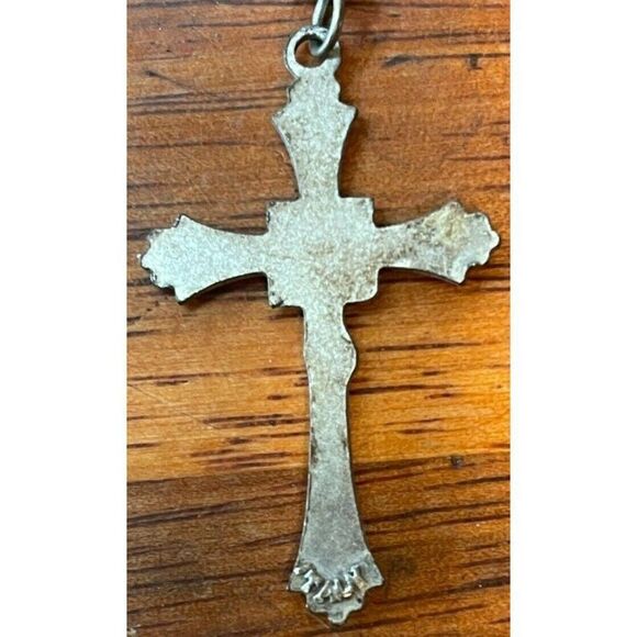 Vintage ROSARY Small Pink BEADS 15" NECKLACE Religious Jewelry Made in ITALY - Picture 4 of 5